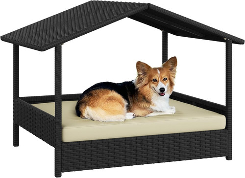 Wicker raised dog bed with - wicker,