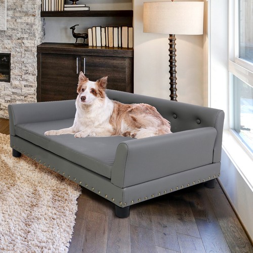 Orthopedic dog sofa - dog, leather