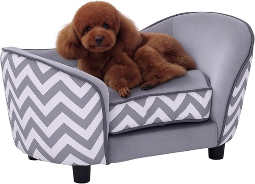 Raised dog bed plush - raised, cushion