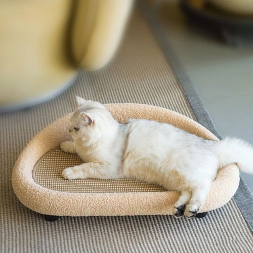 Raised pet sofa bed - sofa, cat