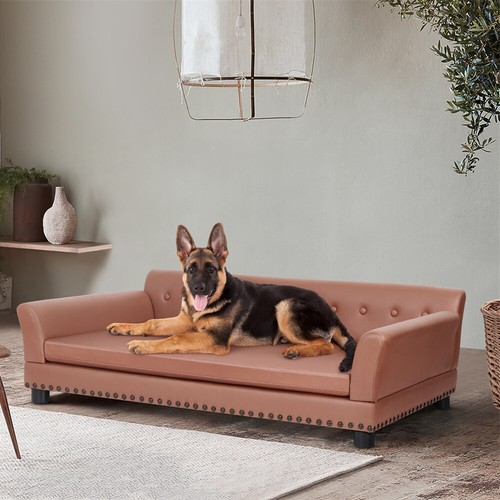 Leather pet sofa dog chair - pu,