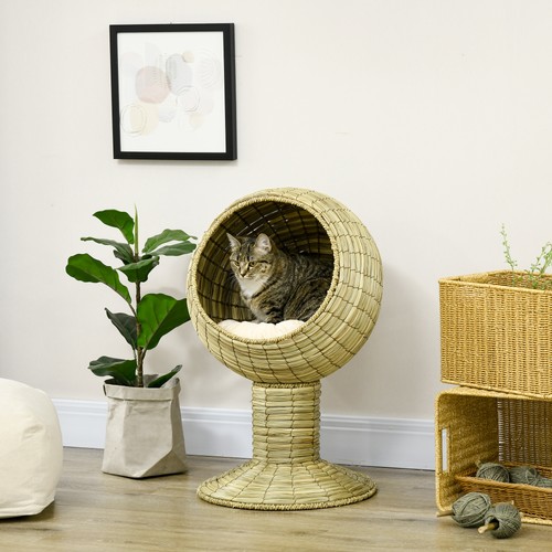 Pawhut raised cat house - pawhut,