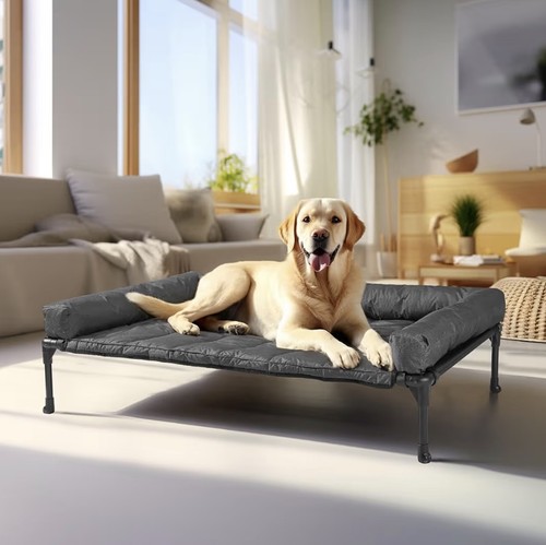 Veehoo raised dog - bed, large