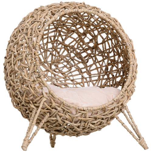 Pawhut rattan elevated - rattan, cat