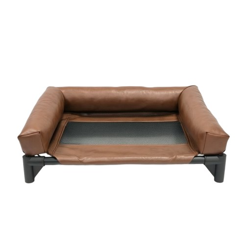 Elevated dog bed with side - elevated,