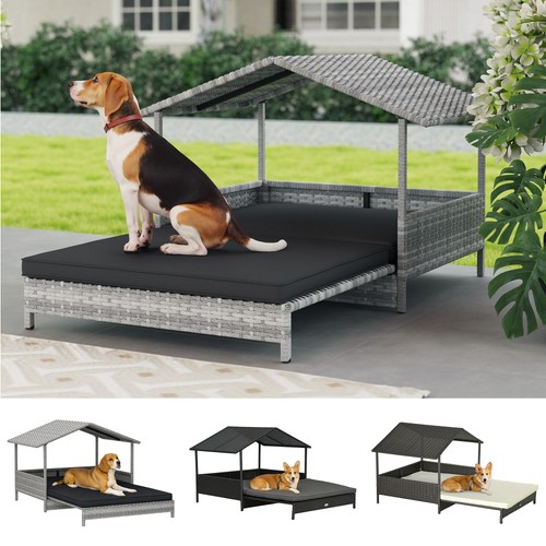 Pawhut extendable rattan dog - extendable,