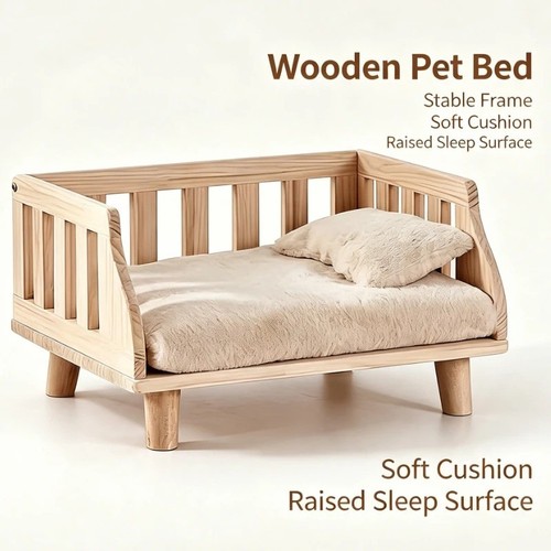 Solid wood pet bed - solid,
